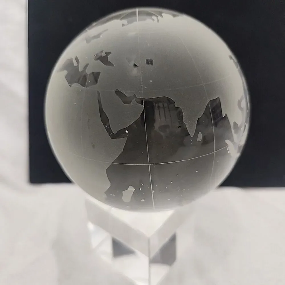 Glass Globe On Glass Cube 4